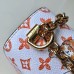 Louis Vuitton Catogram Monogram Canvas Twist MM Bag M44408 White/Apricot 2018