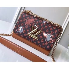 Louis Vuitton Catogram Monogram Canvas Twist MM Bag M44408 Brown 2018