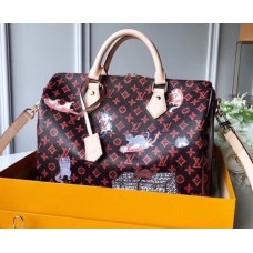 Louis Vuitton Catogram Monogram Canvas Speedy 30 Bandouliere Bag M44401 Brown 2018