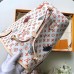 Louis Vuitton Catogram Monogram Canvas Neverfull MM Tote Bag M44459 White 2018