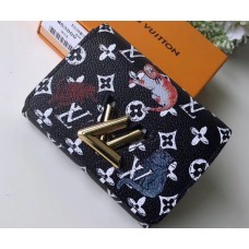 Louis Vuitton Catogram Monogram Canvas Twist Compact Wallet M63889 Black/White 2018