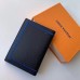 Louis Vuitton Leather Passport Cover Black/Blue 2019