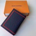 Louis Vuitton Leather Passport Cover Dark Blue/Red 2019