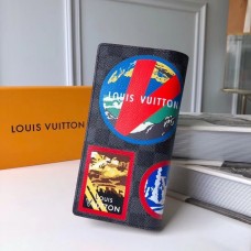 Louis Vuitton Travel Stickers Patches Alps Brazza Wallet N60091 2018