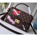 Louis Vuitton Damier Ebene Canvas Travel Stickers Croisette Bag N40055 2019