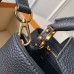 Louis Vuitton Capucines PM Bag Central Stripe Python Black