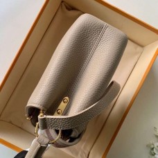 Louis Vuitton Capucines PM Bag Central Stripe Python Galet