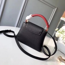 Louis Vuitton Capucines Mini Bag Lizard Handle N94048 Noir Rouge