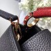 Louis Vuitton Capucines Mini Bag Lizard Handle N94048 Noir Rouge