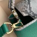 Louis Vuitton Capucines PM Bag Python Handle and Flap N95382 Green