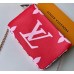 Louis Vuitton Monogram Canvas Pochette Double Zip Bag M67561 Rouge 2019