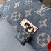 Louis Vuitton x Supreme Humble Travel Bag Kelly 28cm Printed Jeans Denim Blue 2019