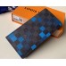 Louis Vuitton Damier Graphite Pixel Canvas Brazza Wallet N60162 Blue 2019