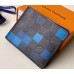 Louis Vuitton Damier Graphite Pixel Canvas Slender Wallet N60180 Blue 2019