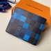 Louis Vuitton Damier Graphite Pixel Canvas Slender Wallet N60180 Blue 2019