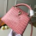 Louis Vuitton Crocodilien Brillant Capucines Mini Bag N95003 Rose Tourmaline