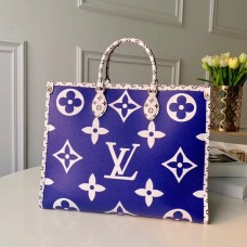 Louis Vuitton Monogram Canvas Onthego Tote Bag Blue 2019