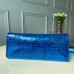 Louis Vuitton Transparent embossed Monogram PVC Keepall Bandouliere 50 M53272 Blue 2019