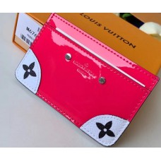 Louis Vuitton Vernis Miroir Patent Leather Venice Card Holder M63855 Fuchsia 2019