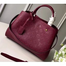 Louis Vuitton Monogram Empreinte Leather Montaigne MM Bag M43258 Raisin