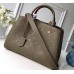 Louis Vuitton Monogram Empreinte Leather Montaigne MM Bag M43660 Kaki Fango