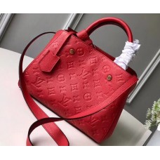 Louis Vuitton Monogram Empreinte Leather Montaigne BB Bag Cerise