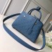 Louis Vuitton Monogram Empreinte Leather Montaigne BB Bag M44314 Bleu Jean