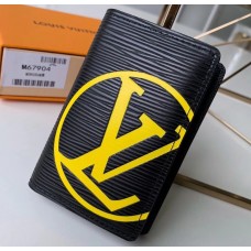 Louis Vuitton Epi Leather Bright-colored LV Pocket Organizer Wallet M67904 Black 2019