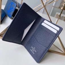 Louis Vuitton Epi Leather Bright-colored LV Pocket Organizer Wallet M67905 Navy Blue 2019