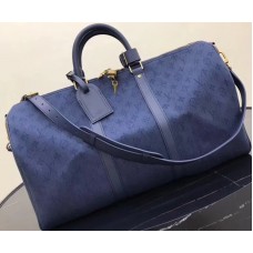 Louis Vuitton Denim Fabric Keepall Bandoulière 50 Bag M44645 Navy 2019
