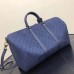 Louis Vuitton Denim Fabric Keepall Bandoulière 50 Bag M44645 Navy 2019