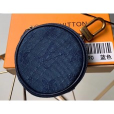 Louis Vuitton Monogram Denim Bag Charm &amp; Key Holder M68290 Navy 2019