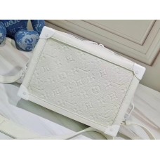Louis Vuitton Taurillon Monogram Soft Trunk Bag M53287 White 2019