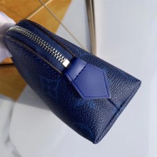 Louis Vuitton Cosmetic Pouch PM Bag Monogram Blue