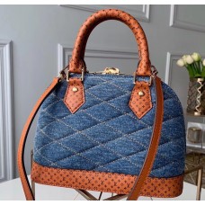 Louis Vuitton Malletage-quilted Alma BB Bag M55048 Denim Raw Blue 2019