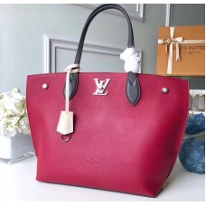 Louis Vuitton Soft Calfskin Lockme Go Tote Bag M52409 Lie de Vin 2019