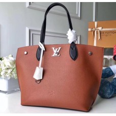 Louis Vuitton Soft Calfskin Lockme Go Tote Bag M52617 Caramel 2019