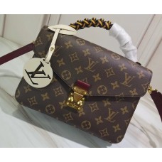 Louis Vuitton Braided Handle Monogram Canvas Pochette Metis Bag M44668 Yellow 2019