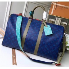 Louis Vuitton Keepall 45 Bag Monogram Blue Canvas M43855 2018