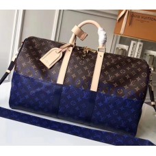 Louis Vuitton Keepall 50 Bag Monogram Other Canvas Split Blue M43861 2018