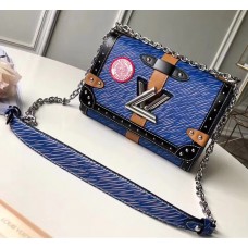 Louis Vuitton Summer Trunks EPI Twist MM Bag M54283 Denim Blue 2018