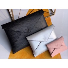 Louis Vuitton Epi Leather Pochette Kirigami Pouch Bag M64186 Black/Silver/Pink 2019