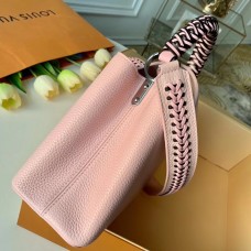 Louis Vuitton Capucines PM Bag Braided Handle and Strap M55084 Pink