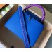 Louis Vuitton Capucines PM Bag Braided Handle and Strap Blue