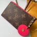 Louis Vuitton Flower Monogram Canvas Zipped Card Holder M67494 Hot Pink 2019