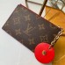 Louis Vuitton Flower Monogram Canvas Zipped Card Holder M67494 Red 2019