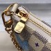 Louis Vuitton Damier Azur Canvas Mini Pochette Accessoires Bag Brids Print N64451