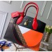 Louis Vuitton City Steamer MM Tote Bag M53803 Black/Red/Orange