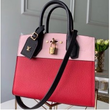 Louis Vuitton City Steamer PM Tote Bag Black/Pink/Red