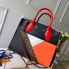 Louis Vuitton City Steamer PM Tote Bag Black/Red/Orange